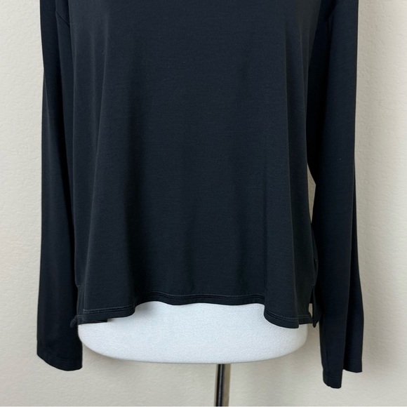 Johnny Was Calme Effect Long Sleeve Black T-Shirt Women Size Large Lounge - Picture 5 of 13
